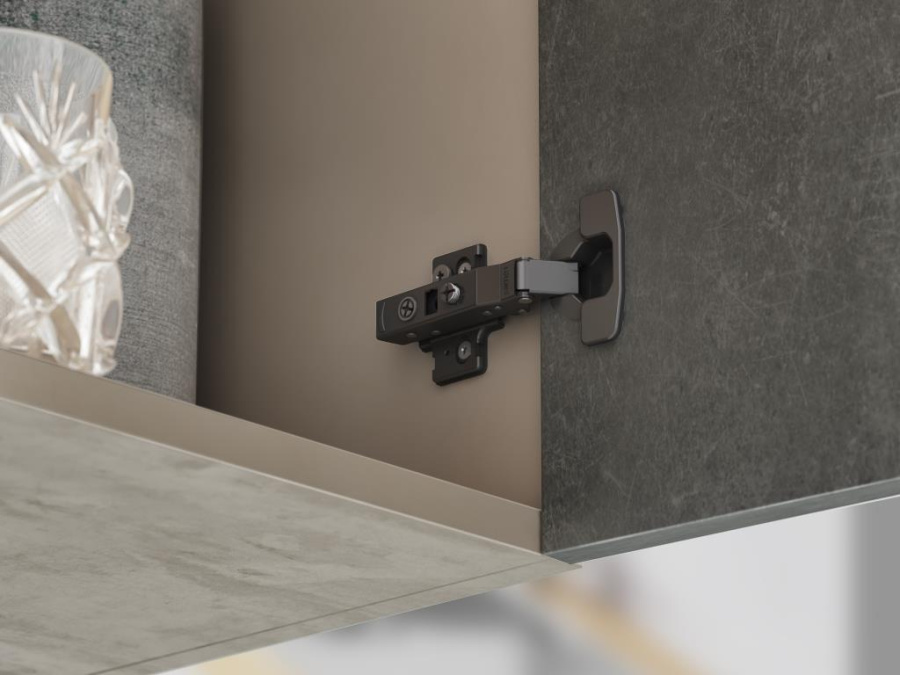 Петля MASTER BLACK, полунакладная, со встроенным доводчиком, 48мм, Samet