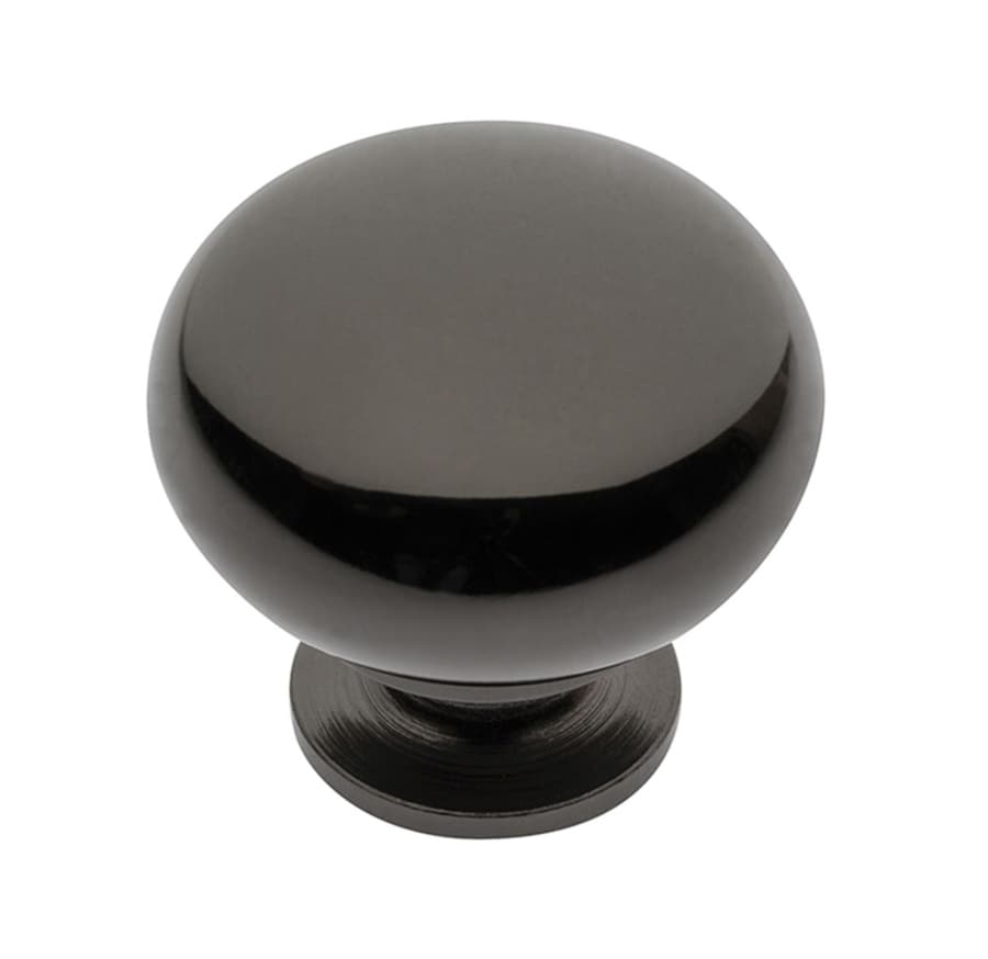 Ручка-кнопка, BERGAMO, d=33мм, металл, черный хром, GTV