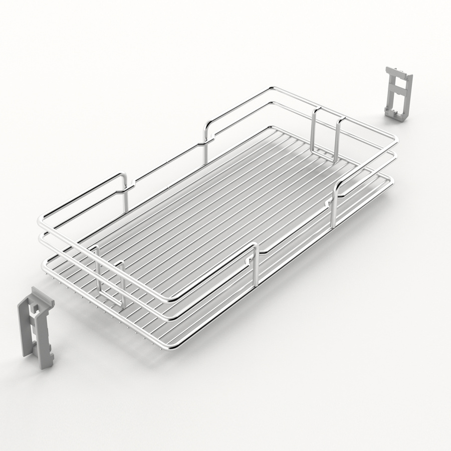 Навесная полка OLONA 100, в шкаф 300 мм, хром