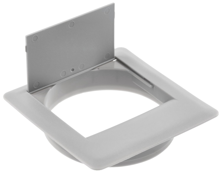 Заглушка для кабель-канала, 80х80мм, пластик, темно-серый, GTV