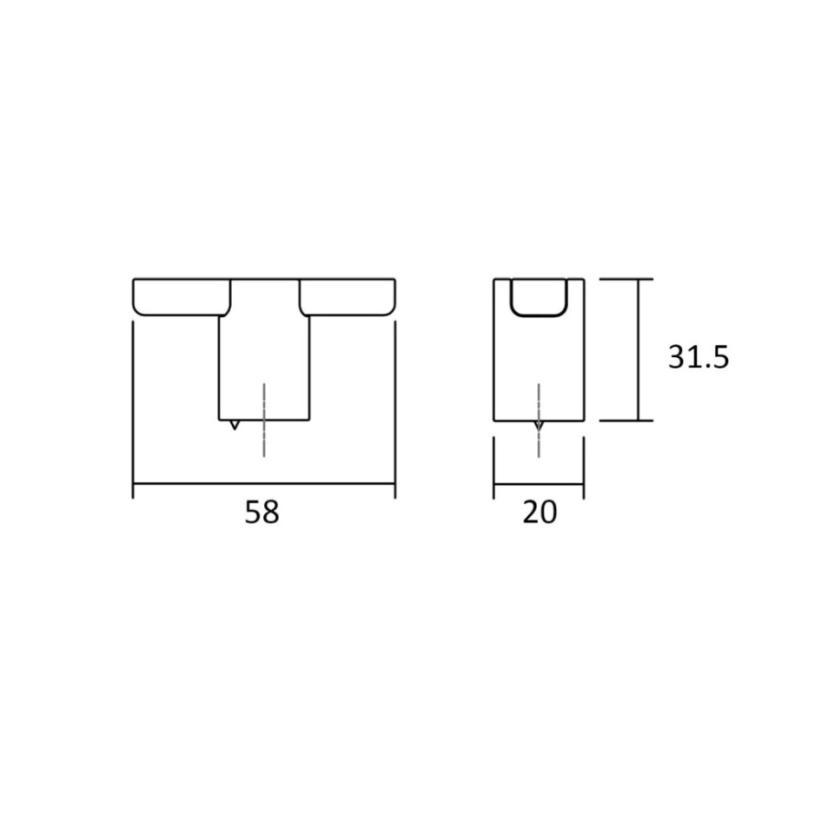 Ручка-кнопка, FUSION, 0627058Z618, 58х20х31,5мм, металл, шампань, Viefe