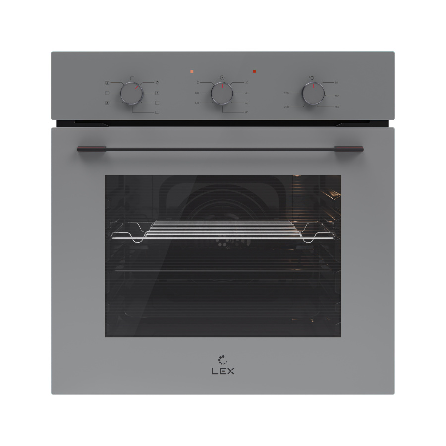 Духовой шкаф EDM 075 GR, 60 см, стекло, серый, Lex