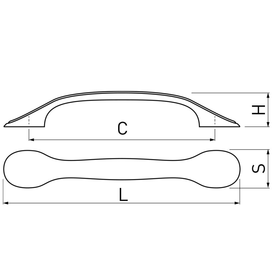 Ручка-скоба, PALERMO, 128мм, металл, античное серебро