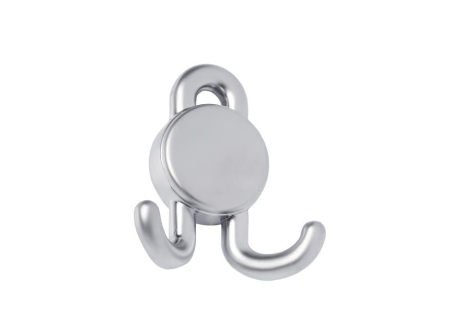 Крючок, 321, двухрожковый, металл, матовый хром