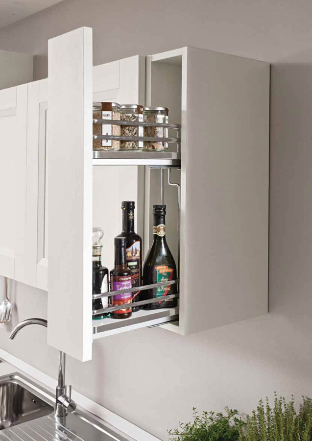 Корзина 150мм в верхнюю базу, 2 яруса, 107x305,5х531мм, боковое левое, с доводчиком, Grass NP, Vibo