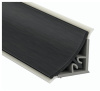 Плинтус пристеночный, 16х16мм, L=4200мм, пластик/алюминий, анодированный черный матовый