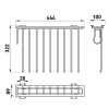 Вешалка для брюк выдвижная, 467х330х100мм, левый крепеж, частичное выдвижение, алюминий/черный/4
