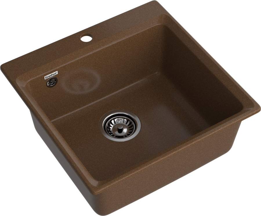 Мойка GranFest LEVEL 510, 510х500 мм, терракот