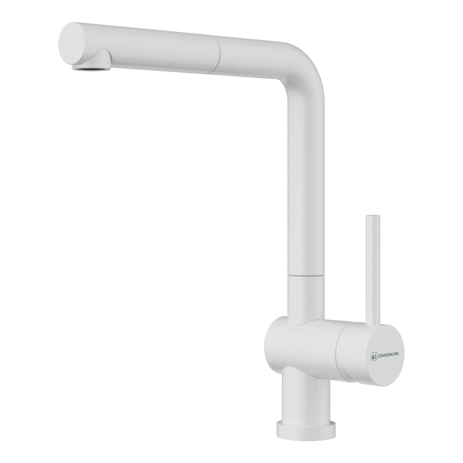 Смеситель Akashi-S-WH, латунь, белый