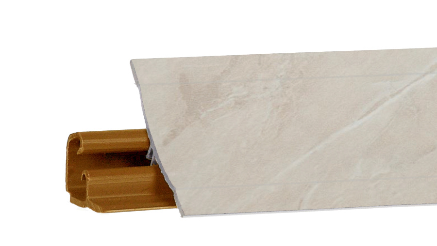 Плинтус LB-23, мрамор бежевый светлый (мрамор лосось), 3000мм, Россия
