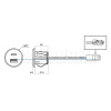 Встраиваемая 2хUSB A+C, 5В/3А (2х3.0А), вход 12В, Ø37мм, серебро, IP20, GLS