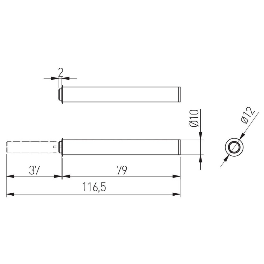 Толкатель Push Open с магнитом, врезной, белый, GTV