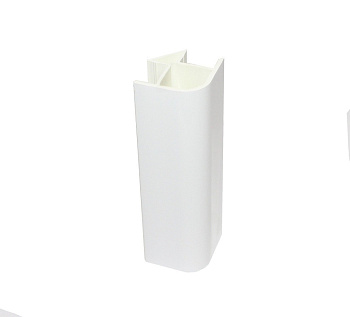 Угол 90* для цоколя универсальный, h=100мм, пластик, белый глянец, Россия