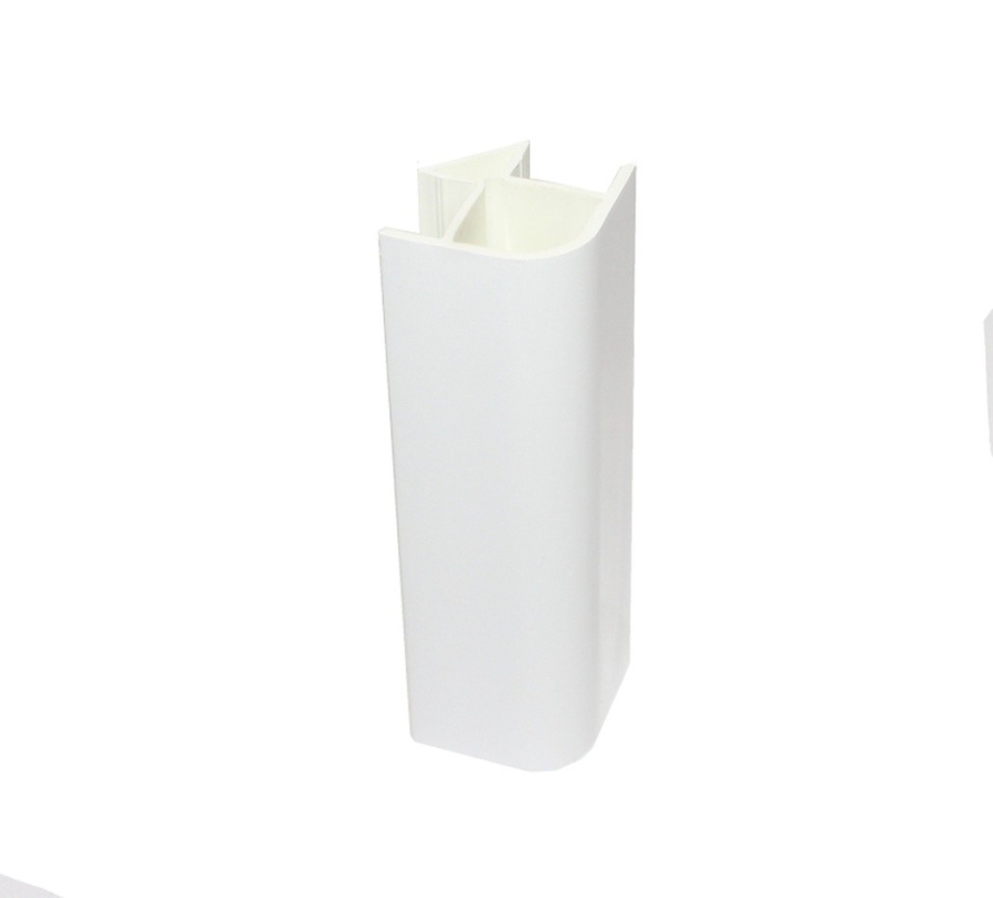 Угол 90* для цоколя универсальный, h=100мм, пластик, белый глянец, Россия