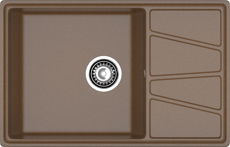 Мойка GranFest VERTEX V-780L, 780х500 мм, терракот
