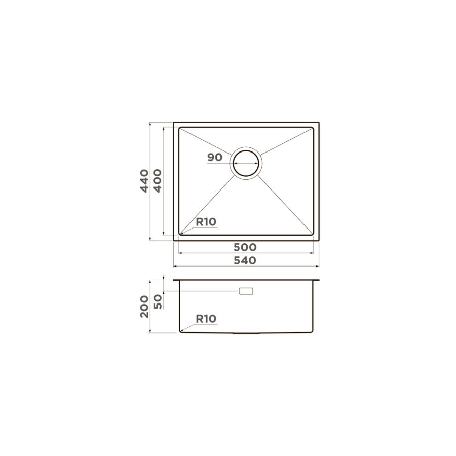 Мойка Taki 54-U/IF-GB, нержавеющая сталь, графит