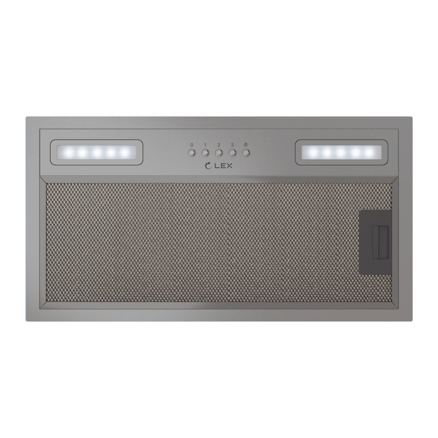 Вытяжка полновстраиваемая HYPER 600 IX, 60см, б/угольного фильтра, нерж. сталь, Lex