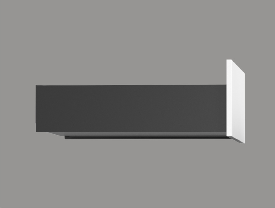 Ящик тонкостенный Nova Tech, L=350мм, H=116мм, темно-серый, HISSEN
