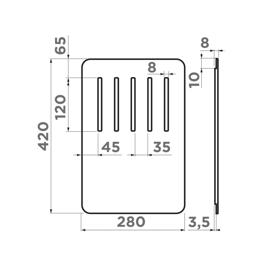 Разделочная доска CB-YAMAKAWA GB, графит