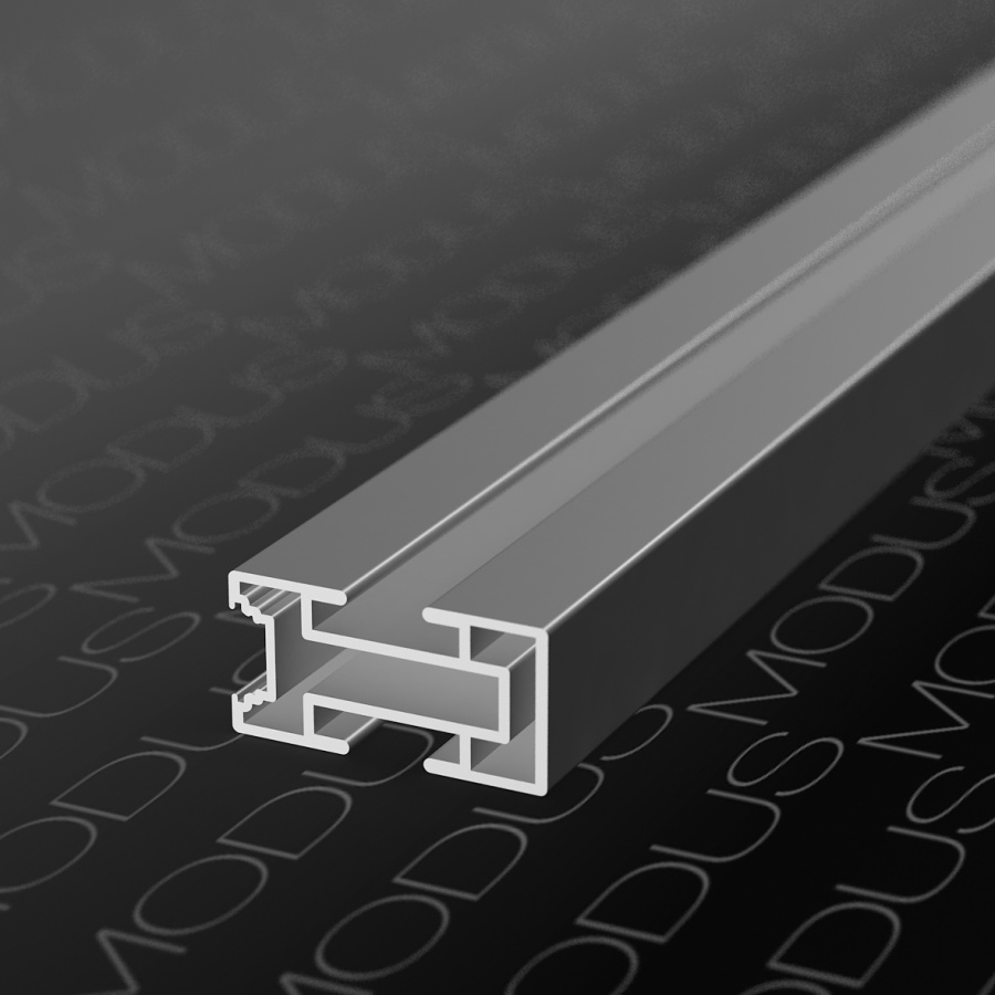 Профиль опорный алюминиевый, L=5500, под рассеиватель, серебро