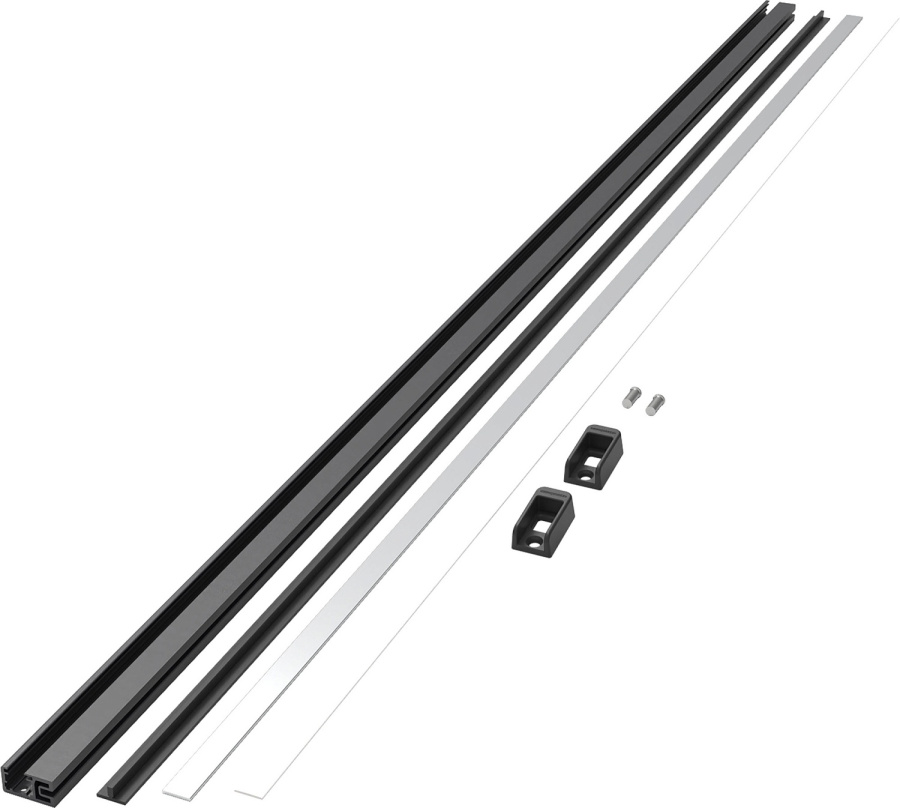 Штанга прямоугольная Конеро, с профилем для светодиодной ленты, W 920 мм, черный, Kessebohmer