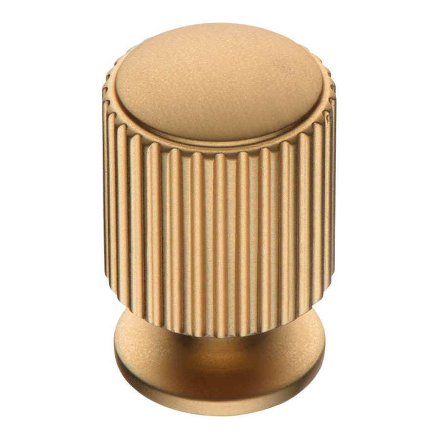 Ручка-кнопка, 1464 0020 GB, d=20мм, металл, матовая латунь