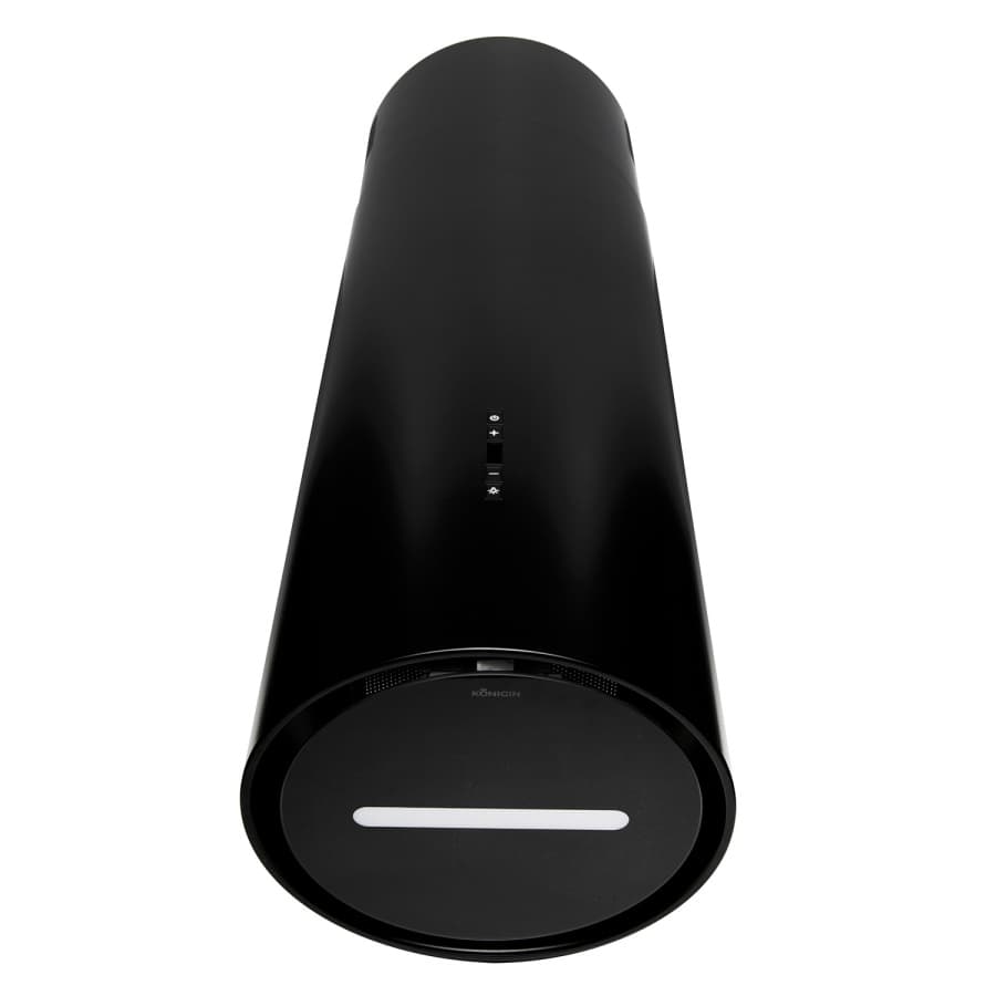 Вытяжка настенная Illuvium W Black/Black Glass, 35 см, без угольн. фильтра, ПДУ, черный, Konigin