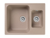 Мойка GranFest QUARZ 09, 617х480 мм, песочный (прямоугольная, 1,5 чаши, без сифона)