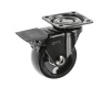 Опора колесная с площадкой, d=50мм, со стопором, черный, 40кг/шт, GTV