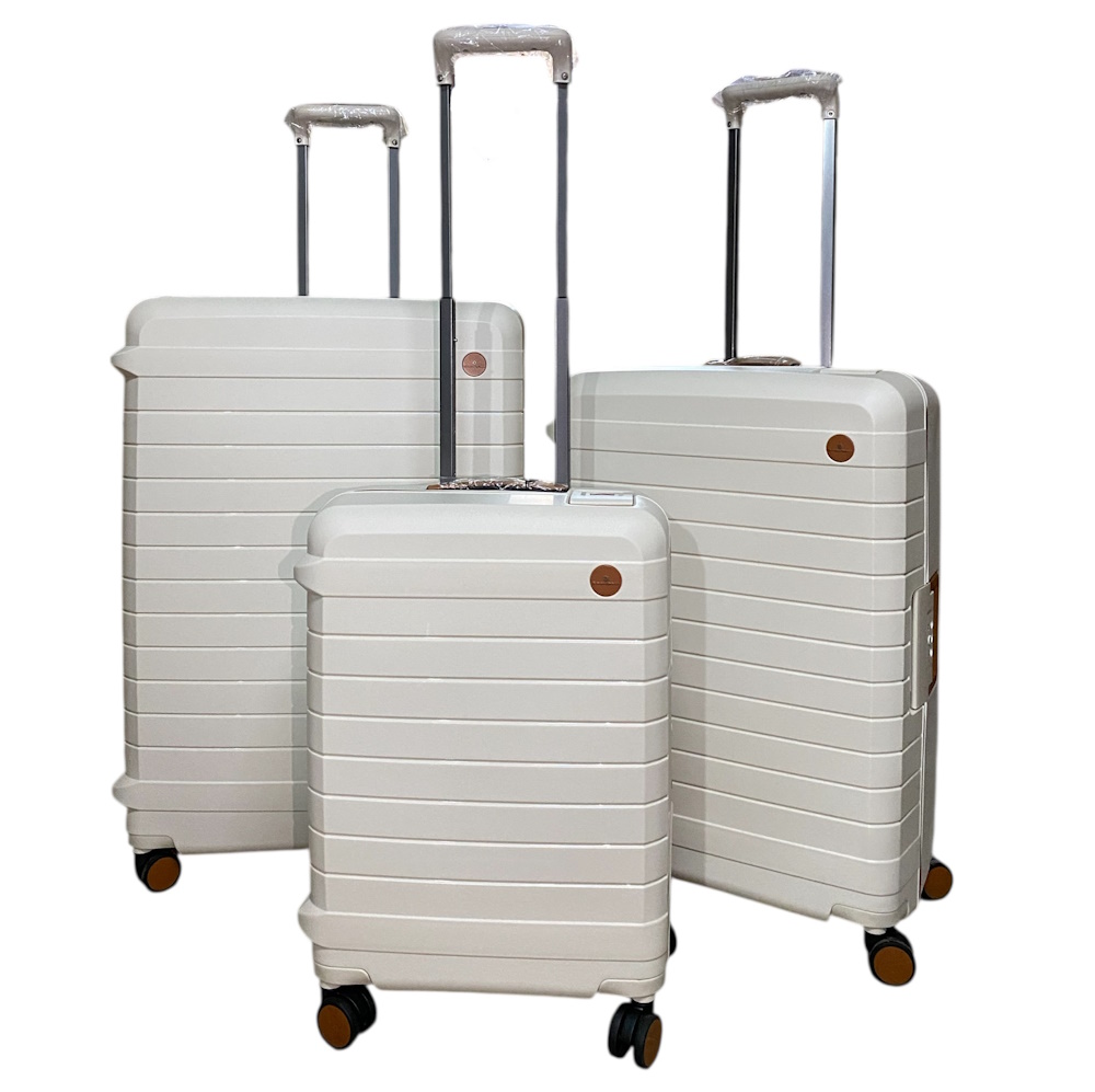 Комплект валіз на застібках Snowball 57203 з поліпропілену бежева