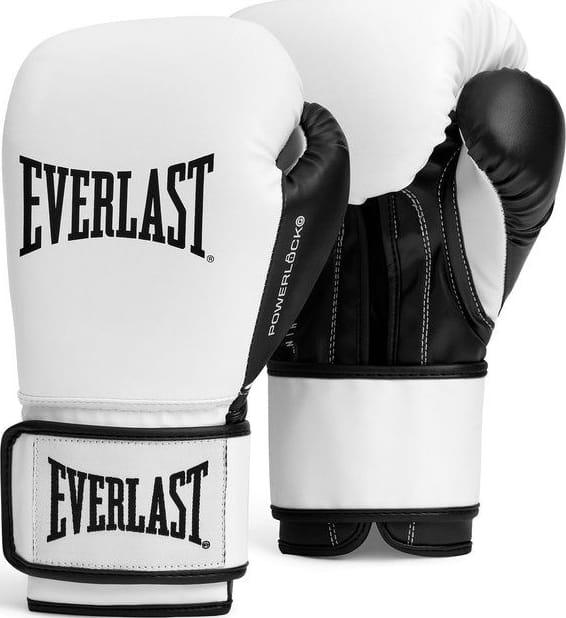 Боксерські рукавиці Everlast POWERLOCK OG TRAINING GLOVES білий, чорний Уні 10 унцій