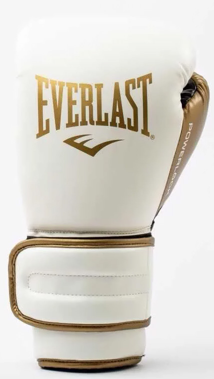 Боксерські рукавиці Everlast POWERLOCK 2R TRAINING GLOVE білий, золотий Уні 12 унцій