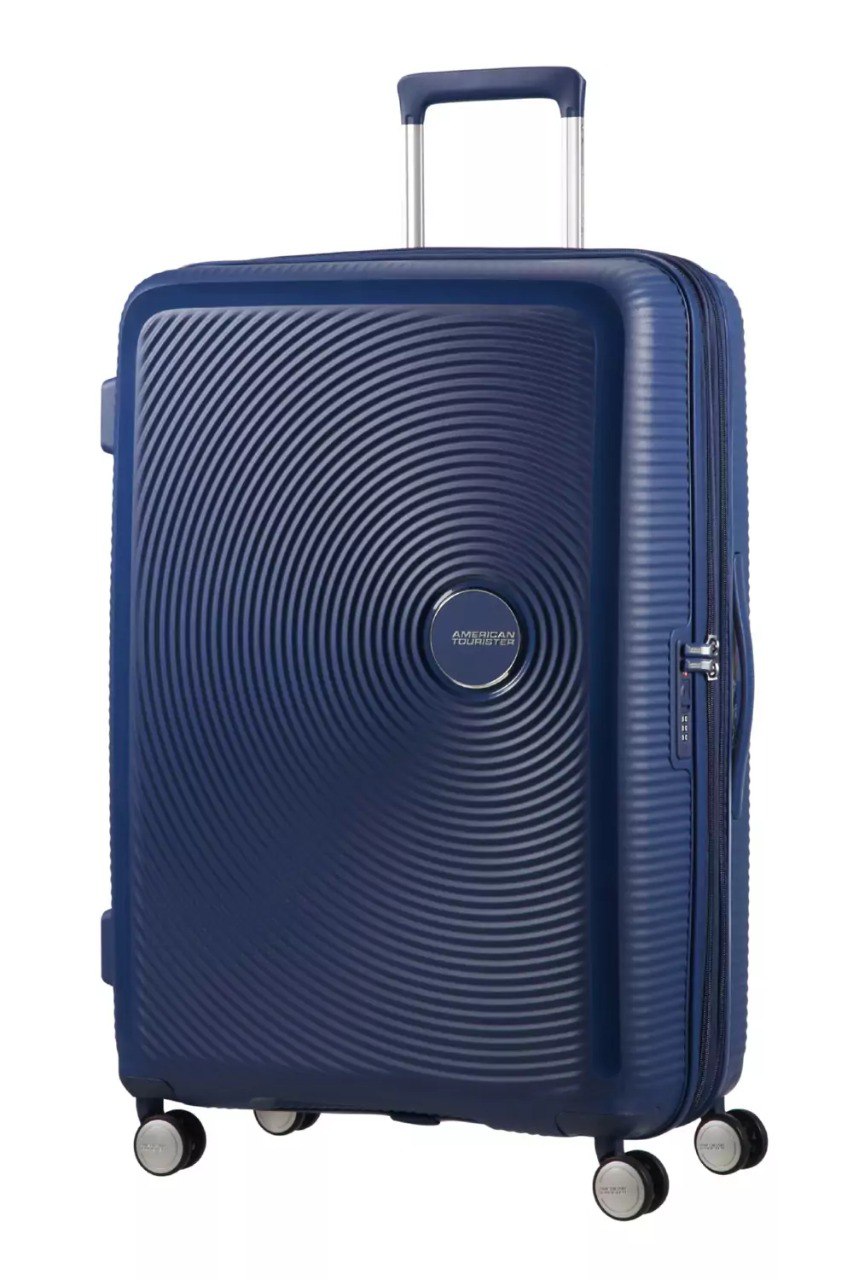 Валіза American Tourister Soundbox із поліпропілену на 4-х колесах 32G*41003 синя (велика)