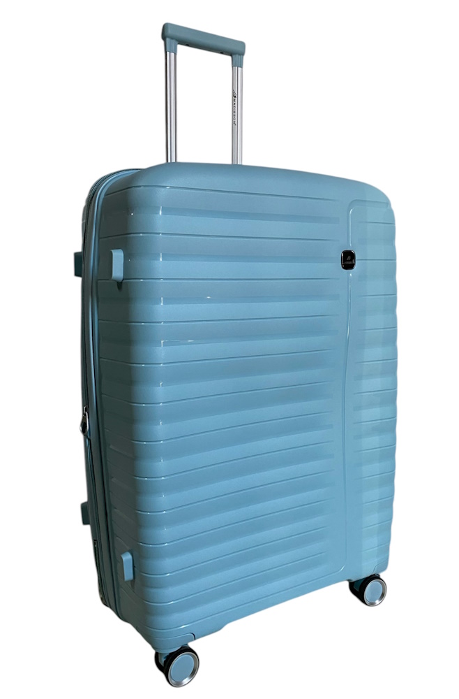 Валіза з розширеням Madisson (Snowball) 51203 з поліпропілену велика сіро-блакитний