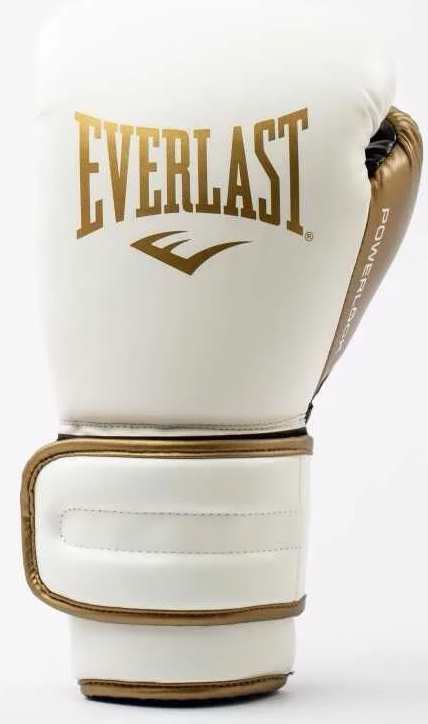 Боксерські рукавиці Everlast POWERLOCK 2R TRAINING GLOVE білий, золотий Уні 10 унцій