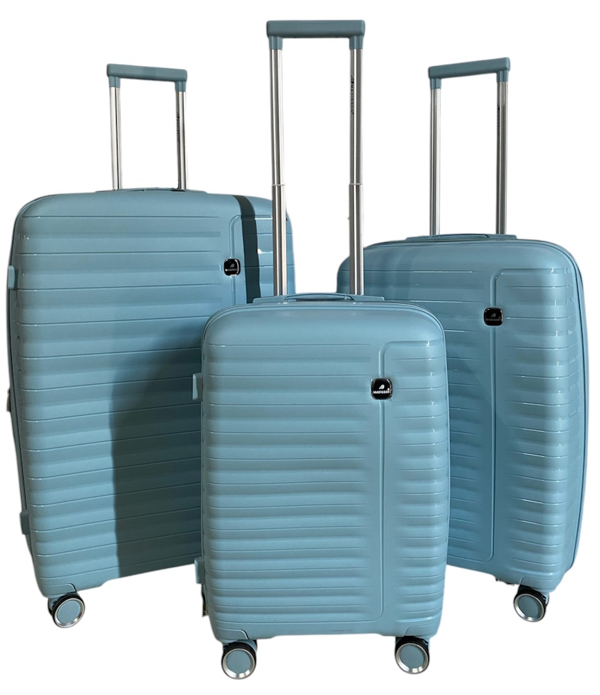 Комплект валіз Madisson (Snowball) 51203 з поліпропілену комплект сіро-блакитний