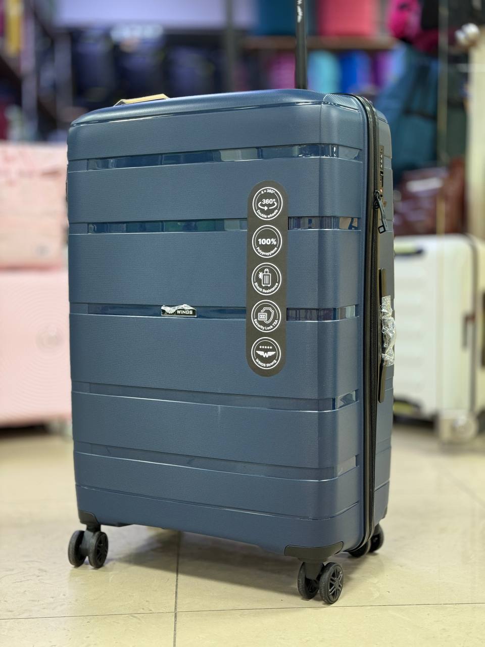 Валіза Wings HWF03 великий темно-синій