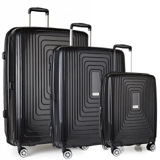 Комплект валіз Airtex 241 з розширенням чорний