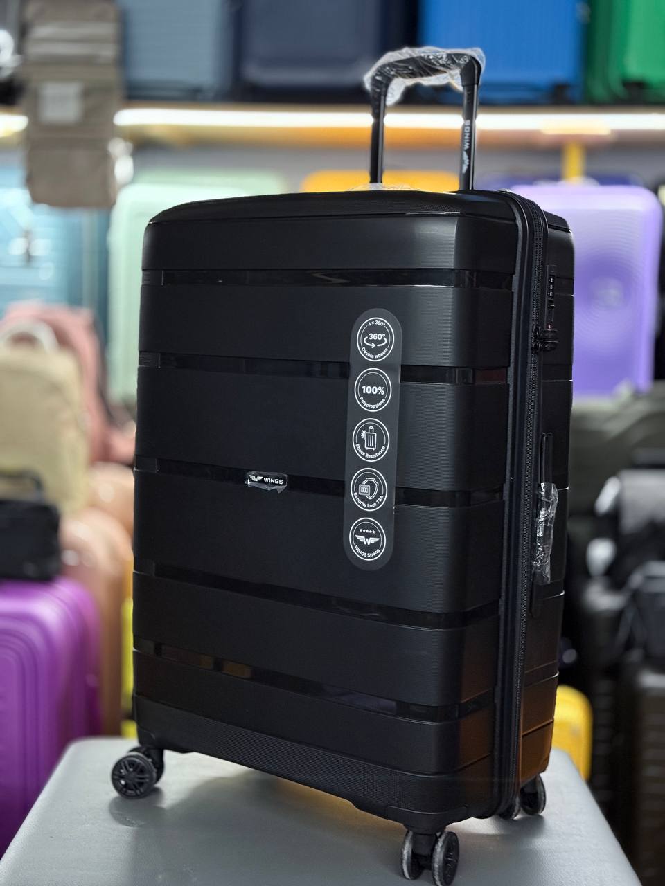 Валіза Wings HWF03 великий чорний