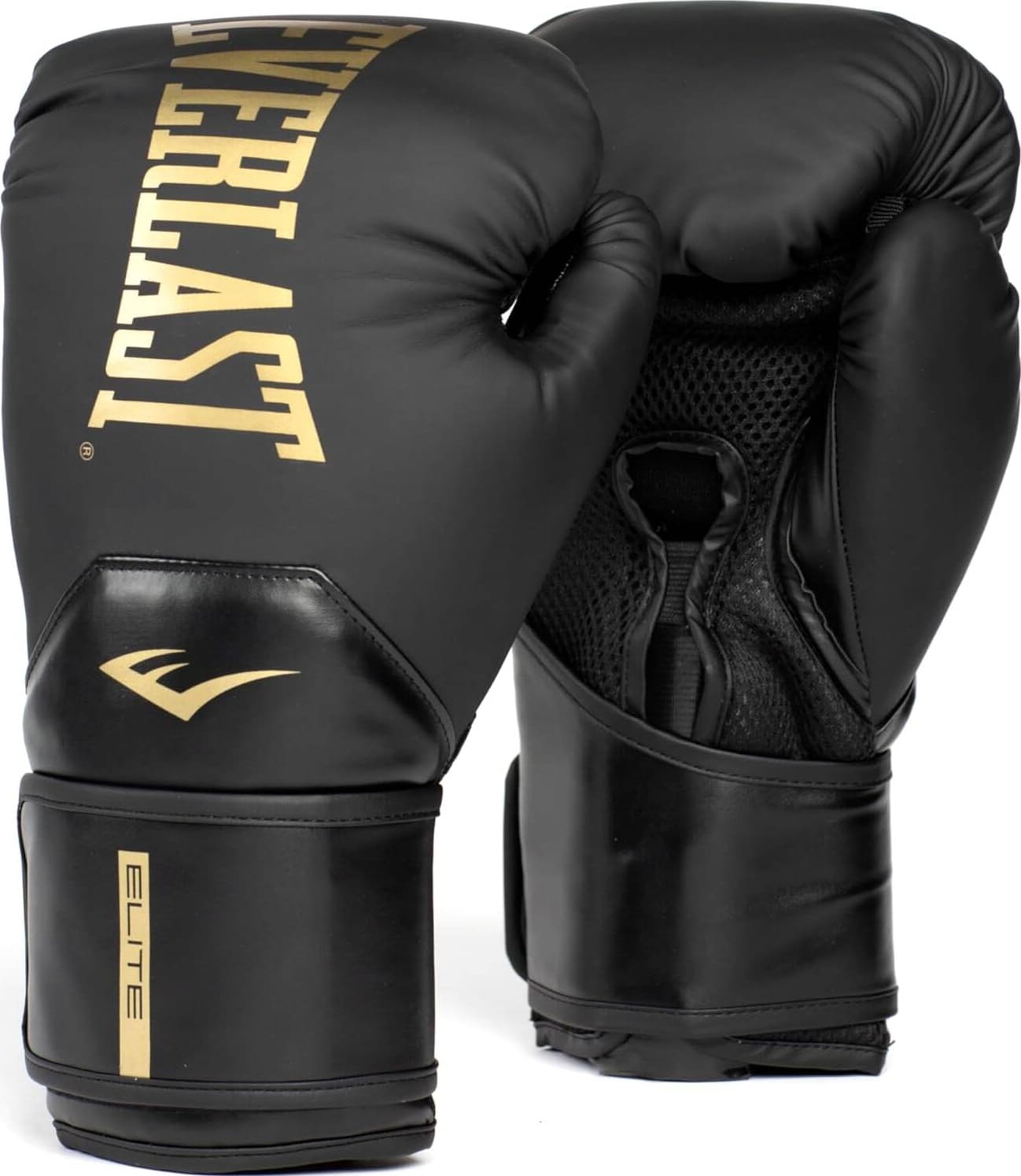 Боксерські рукавиці Everlast ELITE 2 BOXING GLOVES чорний, золотий Уні 14 унцій
