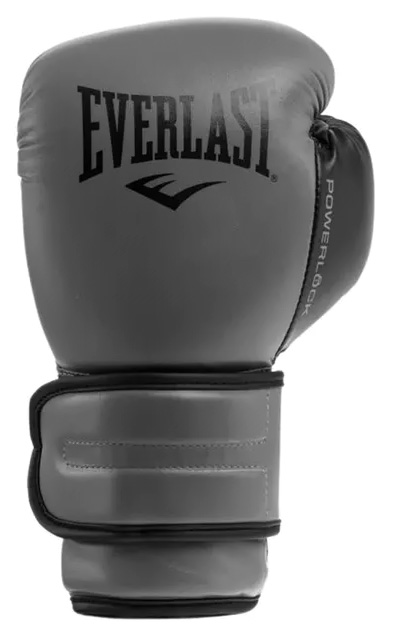 Боксерські рукавиці Everlast POWERLOCK 2R TRAINING GLOVE сірий, чорний Уні 12 унцій