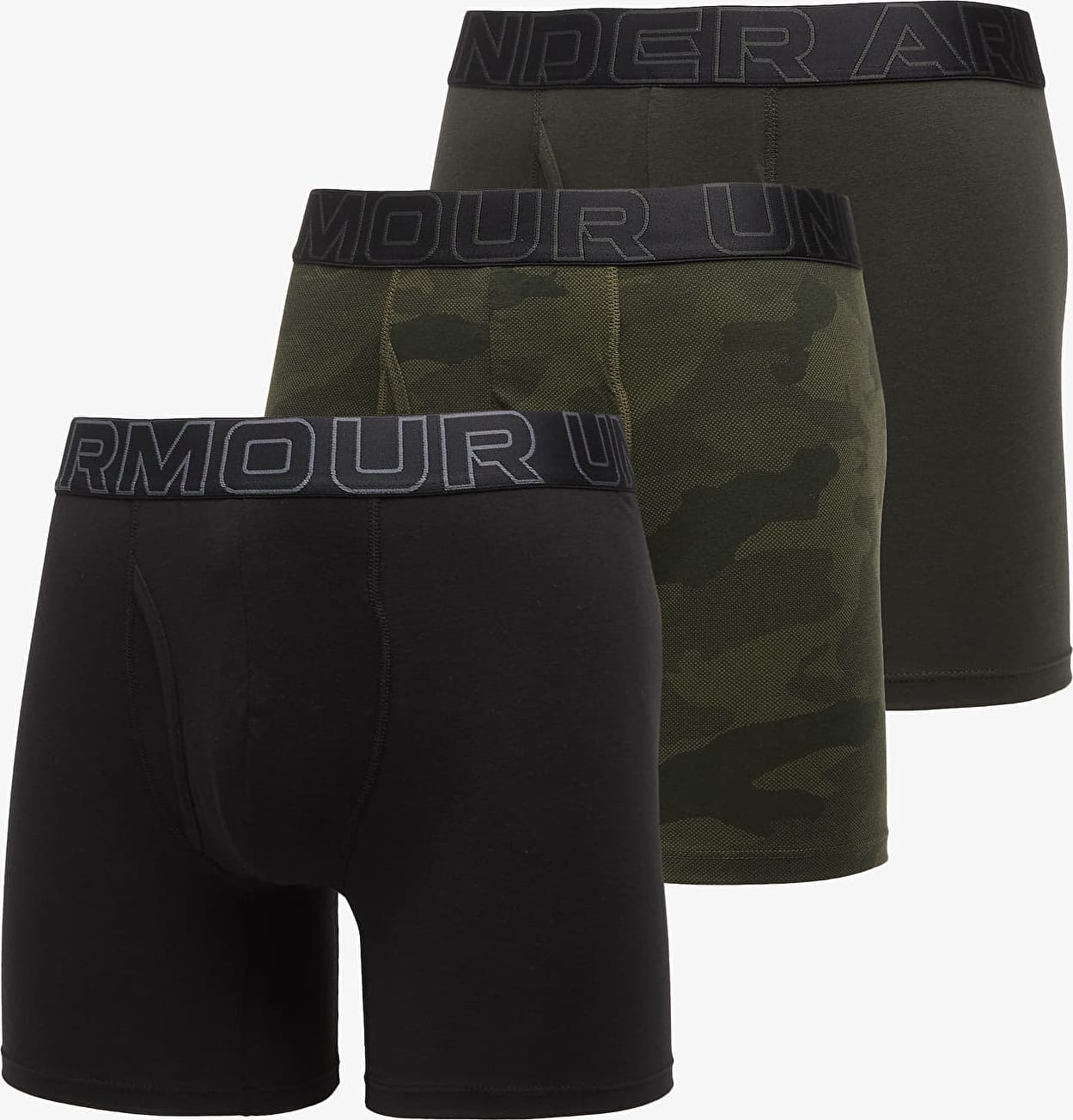 Труси UA Performance Cotton - Print 6 In 3pk чорний Чол LG