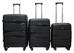 Комплект валіз Worldline  283 чорний з розширенням