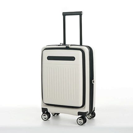 Валіза Bagland Velo маленька з відділенням для ноутбука біла