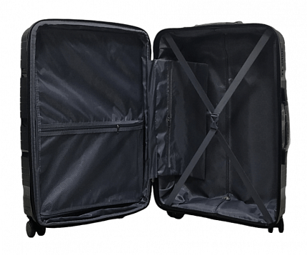 Комплект валіз Worldline  283 чорний з розширенням