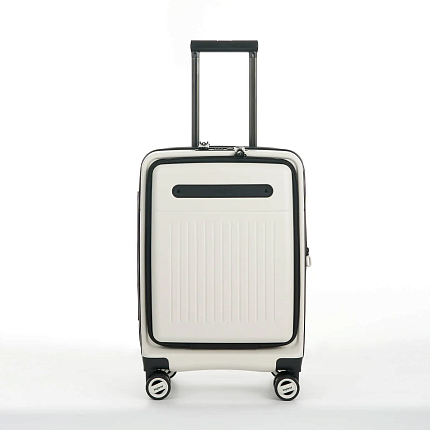 Валіза Bagland Velo маленька з відділенням для ноутбука біла