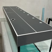 Aquarium with black PVC lid