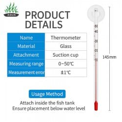 Термометър за аквариум Week Aqua 