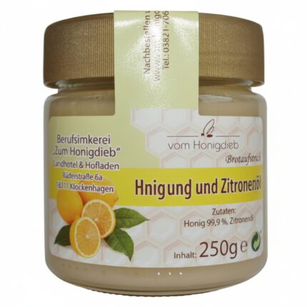 Honig und Zitronenöl