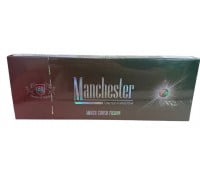 Сигареты Manchester Superslim Amber Crush Fusion ( Манчестер Суперслим Кнопка Манго Мята )